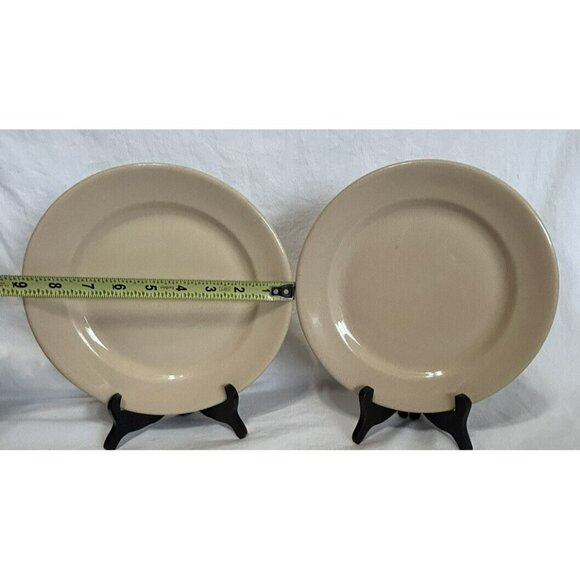 2 VINTAGE SHENANGO CHINA INCA WARE 9” Dinner Plates RESTAURANT Quality Beige - Picture 2 of 6